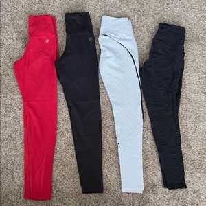 ABS2B fitness leggings 4 pair all sz small.